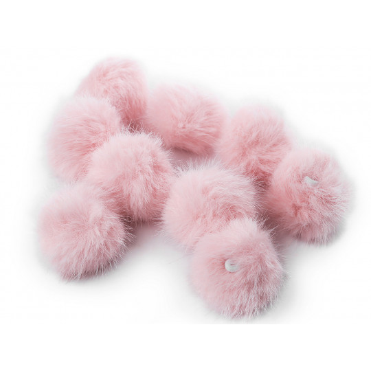 Pompon din blană cu buclă Ø4,5 cm | Mimib
