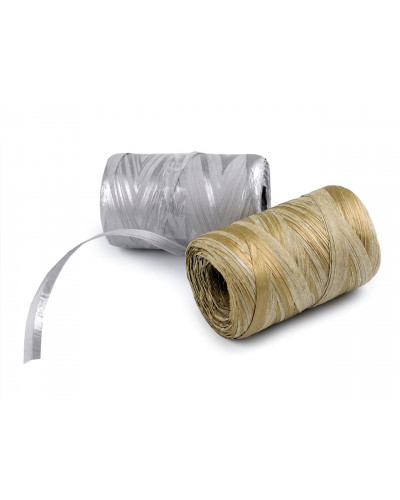 Rafie pentru impletit genti - multicolor natural, latime 5-8 mm | Mimib