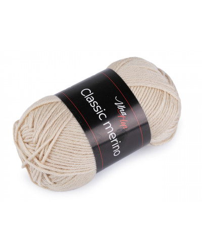 Fire de tricotat clasică Merino 50 g | Mimib