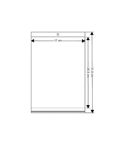 Pungi cu clapetă adezivă și agățătoare, 17x25,5 - 26 cm | Mimib