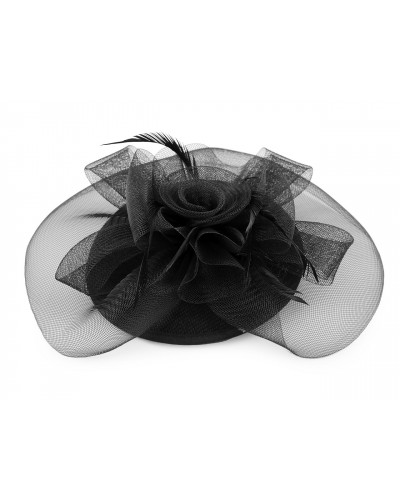 Fascinator palarie cu flori si pene | Mimib