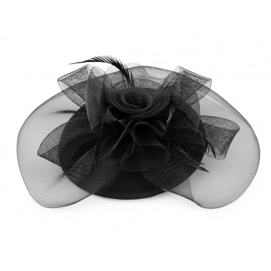 Fascinator palarie cu flori si pene | Mimib