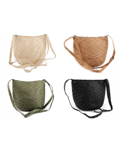 Geantă crossbody din paie din hârtie 23x30 cm | Mimib