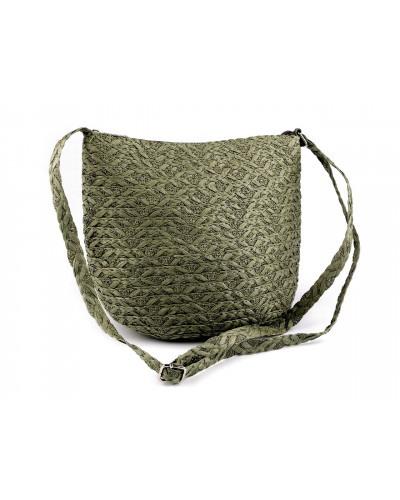 Geantă crossbody din paie din hârtie 23x30 cm | Mimib