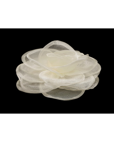 Brosa / podoaba capilara floare din organza Ø10,5 cm | Mimib