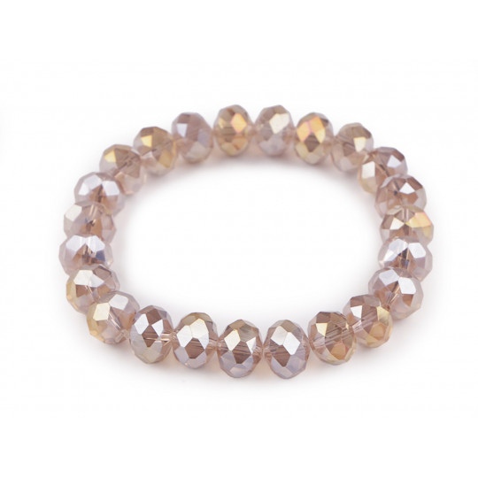 Bratara elastcica din margele de sticla cu efect AB | Mimib