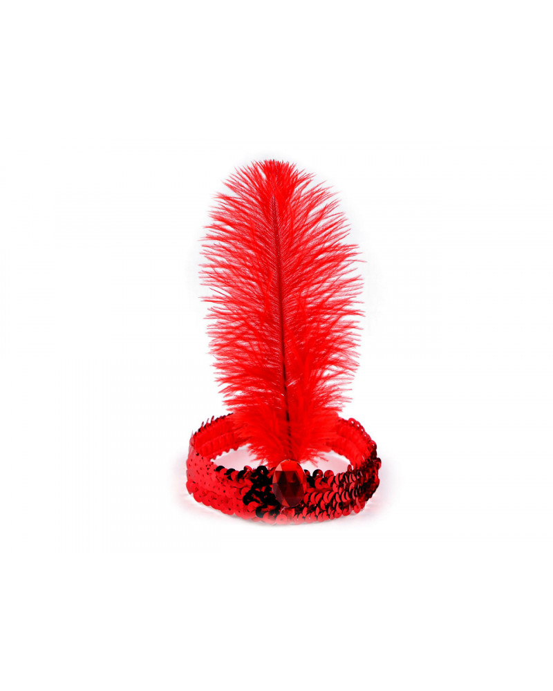 Bentita de carnaval retro cu paiete si pene | Mimib Bentita de carnaval retro cu paiete si pene | Mimib