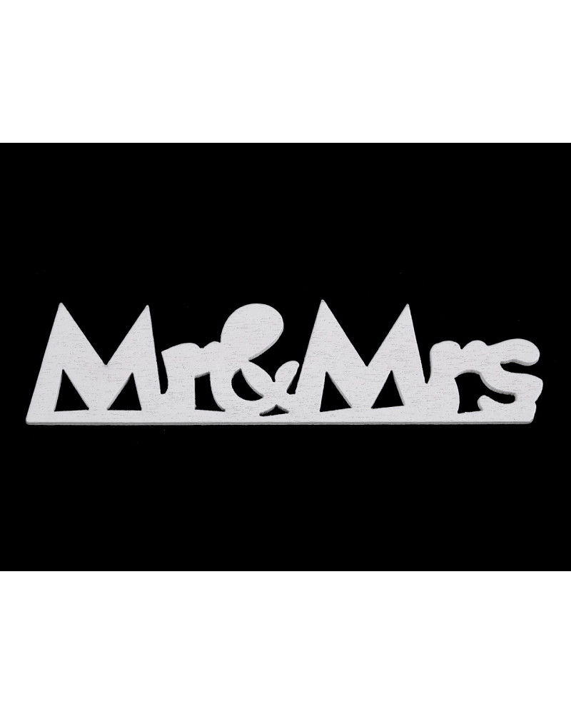 Eticheta de nunta din lemn Mr&Mrs | Mimib