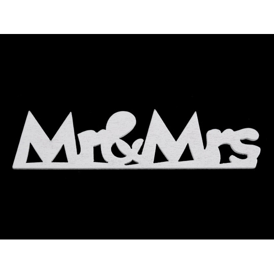 Eticheta de nunta din lemn Mr&Mrs | Mimib