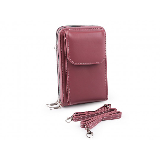 Portofel crossbody cu buzunar pentru telefon mobil 11x18cm | Mimib