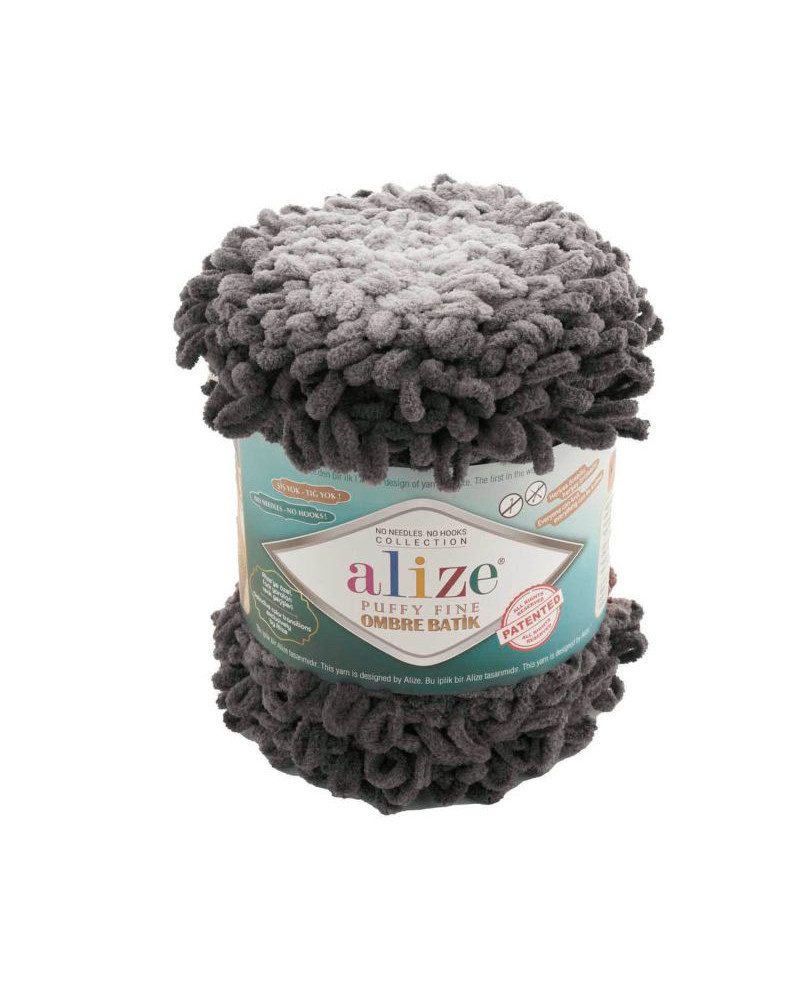 Fir de tricotat Alize Puffy Fine Ombre Batik 73m, 50 gr. | Mimib