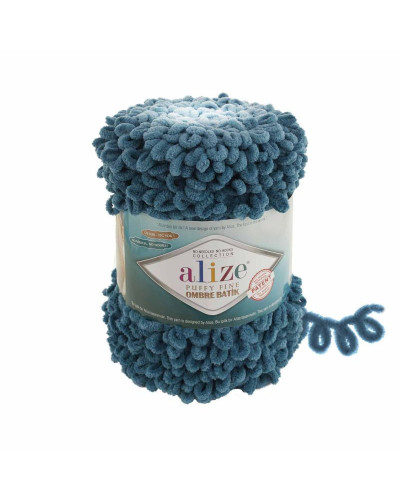 Fir de tricotat Alize Puffy Fine Ombre Batik 73m, 50 gr. | Mimib