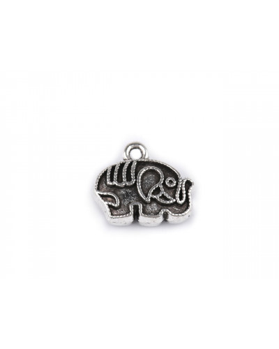 Pandantiv elefant 12x10 mm - 10 buc. | Mimib