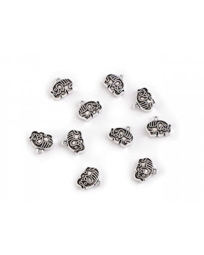 Pandantiv elefant 12x10 mm - 10 buc. | Mimib