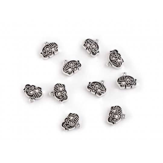 Pandantiv elefant 12x10 mm - 10 buc. | Mimib