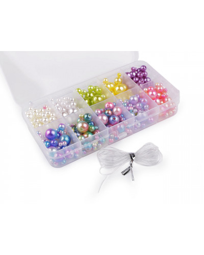 Set de perle din plastic - 1 cutie | Mimib