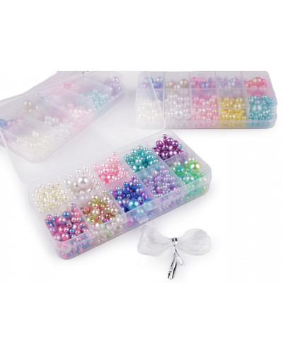 Set de perle din plastic - 1 cutie | Mimib