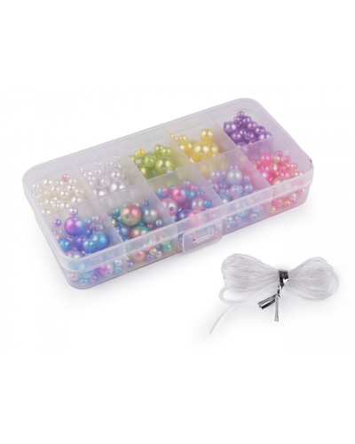 Set de perle din plastic - 1 cutie | Mimib