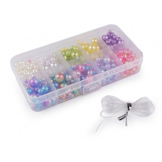 Set de perle din plastic - 1 cutie | Mimib