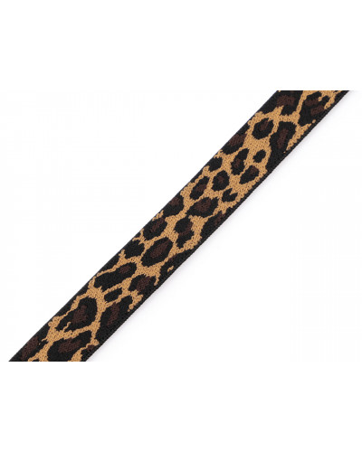 Banda elastica cu model leopard 15 mm - 1 m | Mimib