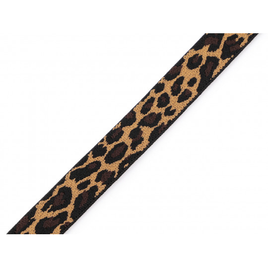 Banda elastica cu model leopard 15 mm - 1 m | Mimib