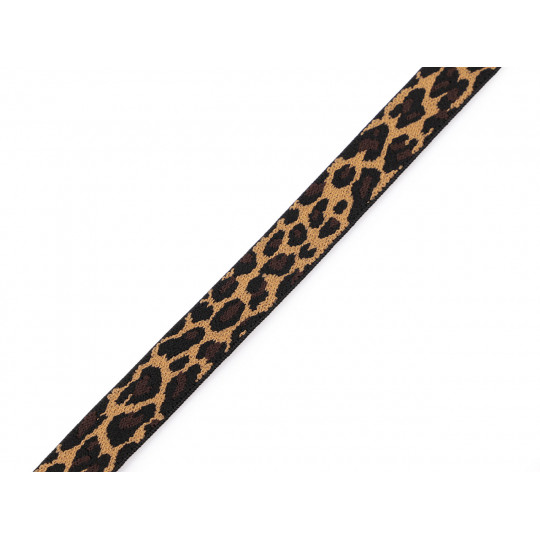 Banda elastica cu model leopard latime 10 mm - 1 m | Mimib