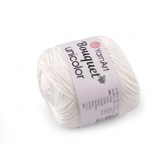 Fire de tricotat bumbac Bouquet Unicolor 100 g - 1 buc. | Mimib