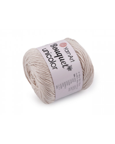 Fire de tricotat bumbac Bouquet Unicolor 100 g - 1 buc. | Mimib