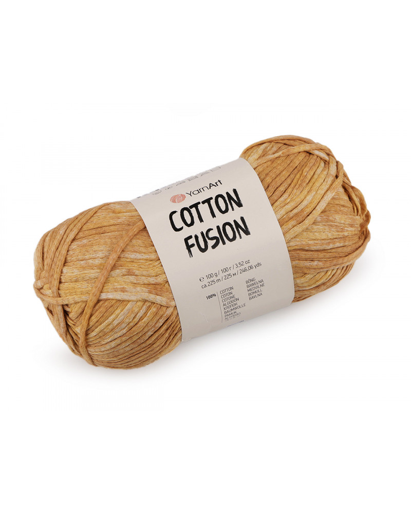 Fire de tricotat din bumbac Cotton Fusion 100 g - 1 buc. | Mimib