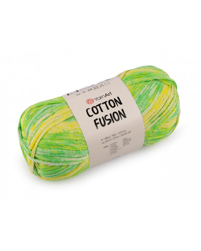 Fire de tricotat din bumbac Cotton Fusion 100 g - 1 buc. | Mimib