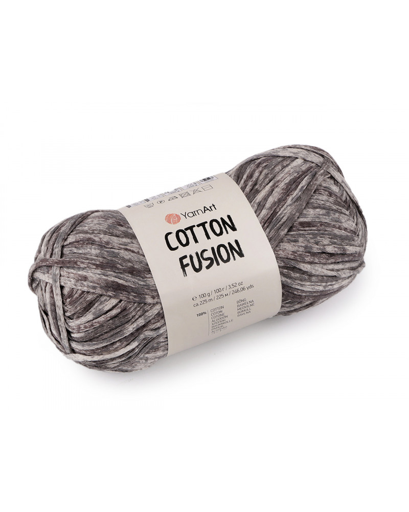 Fire de tricotat din bumbac Cotton Fusion 100 g - 1 buc. | Mimib