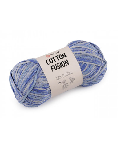 Fire de tricotat din bumbac Cotton Fusion 100 g - 1 buc. | Mimib