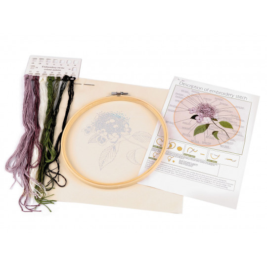 Set de broderie cu motiv preimprimat, plante, ierburi - 1 set | Mimib