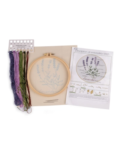 Set de broderie cu motiv preimprimat, plante, ierburi - 1 set | Mimib