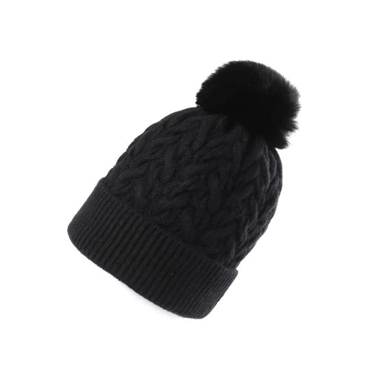 Căciulă de iarnă cu pompon pentru femei/fete Emi Ross - 1 buc. | Mimib