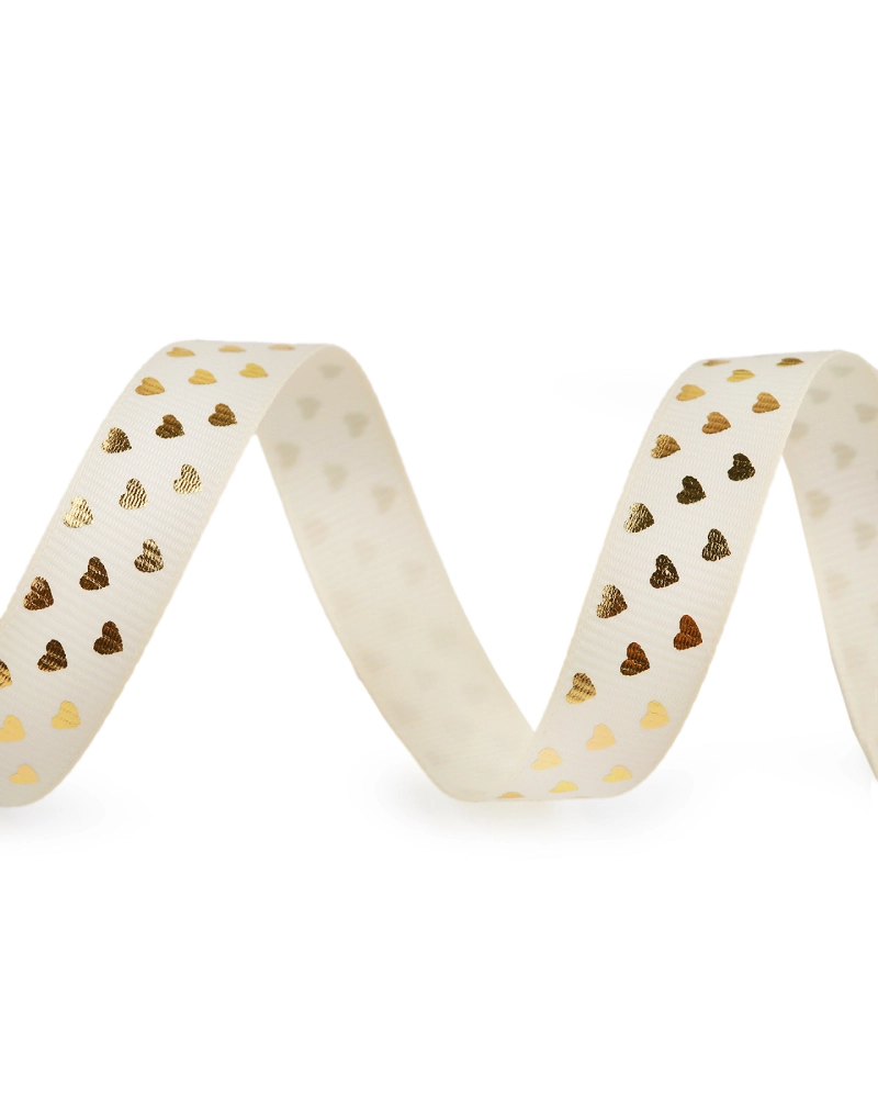 Panglică ripsată inimioare,15 mm - 5 m | Mimib Panglică ripsată inimioare,15 mm - 5 m | Mimib