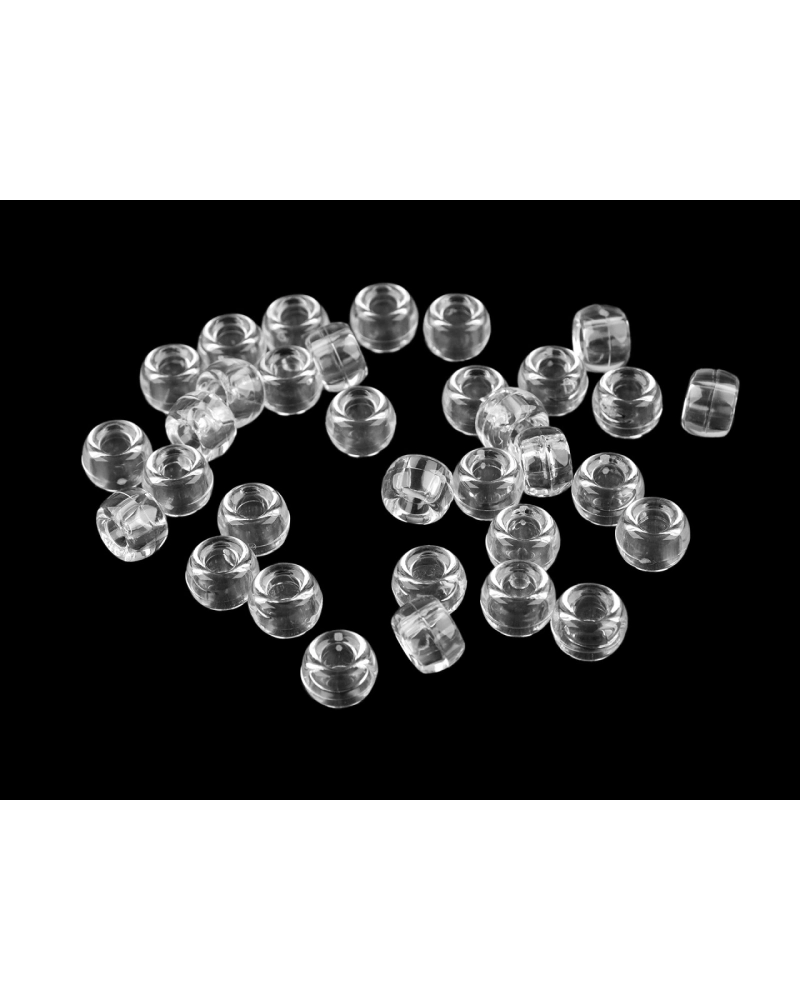 Mărgele din plastic cu gaură mare 9x6 mm - 20 g | Mimib