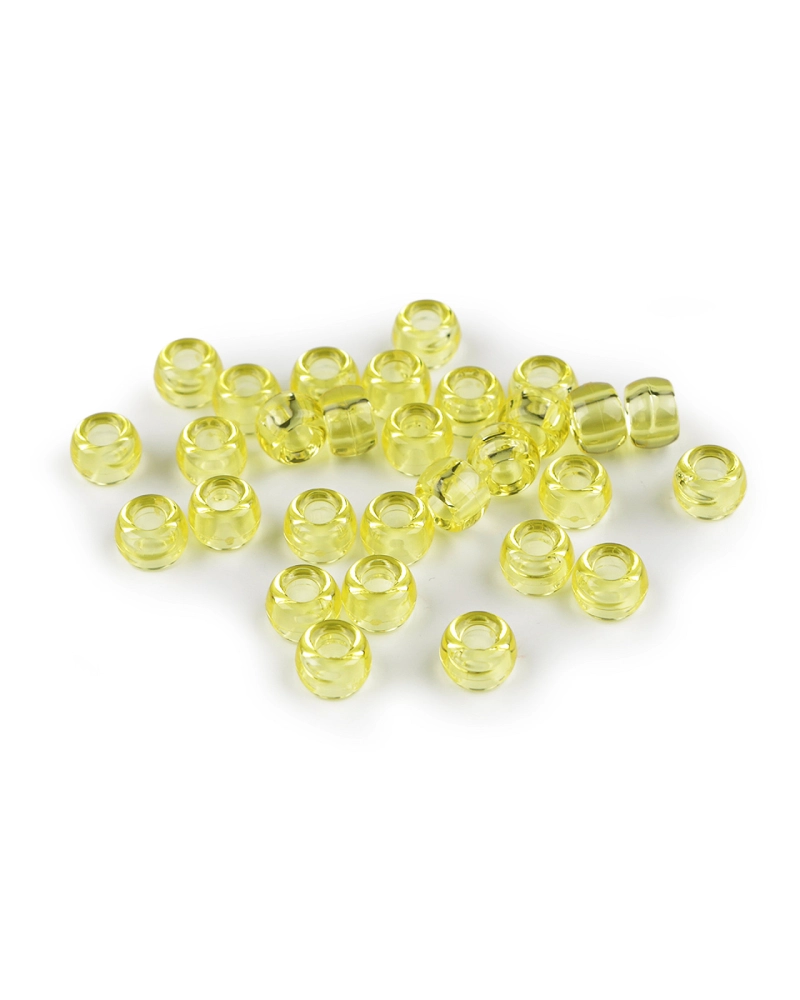 Mărgele din plastic cu gaură mare 9x6 mm - 20 g | Mimib Mărgele din plastic cu gaură mare 9x6 mm - 20 g | Mimib