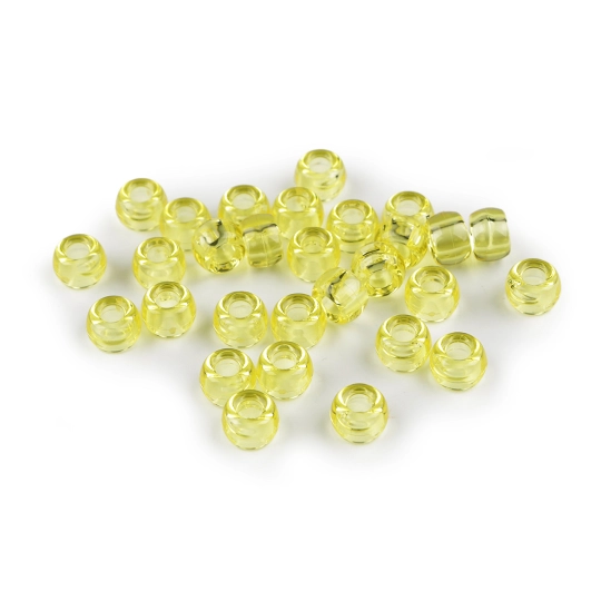 Mărgele din plastic cu gaură mare 9x6 mm - 20 g | Mimib