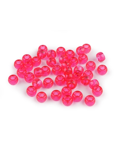 Mărgele din plastic cu gaură mare 9x6 mm - 20 g | Mimib