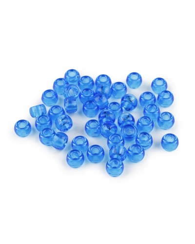 Mărgele din plastic cu gaură mare 9x6 mm - 20 g | Mimib