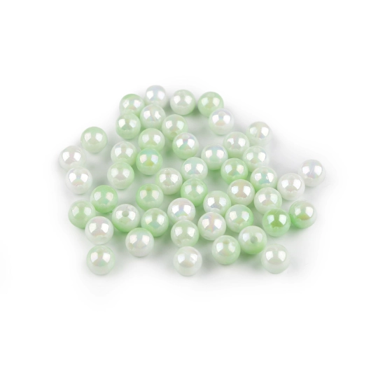 Plastové korálky s mermaid efektom Ø8 mm - 20 g | Mimib