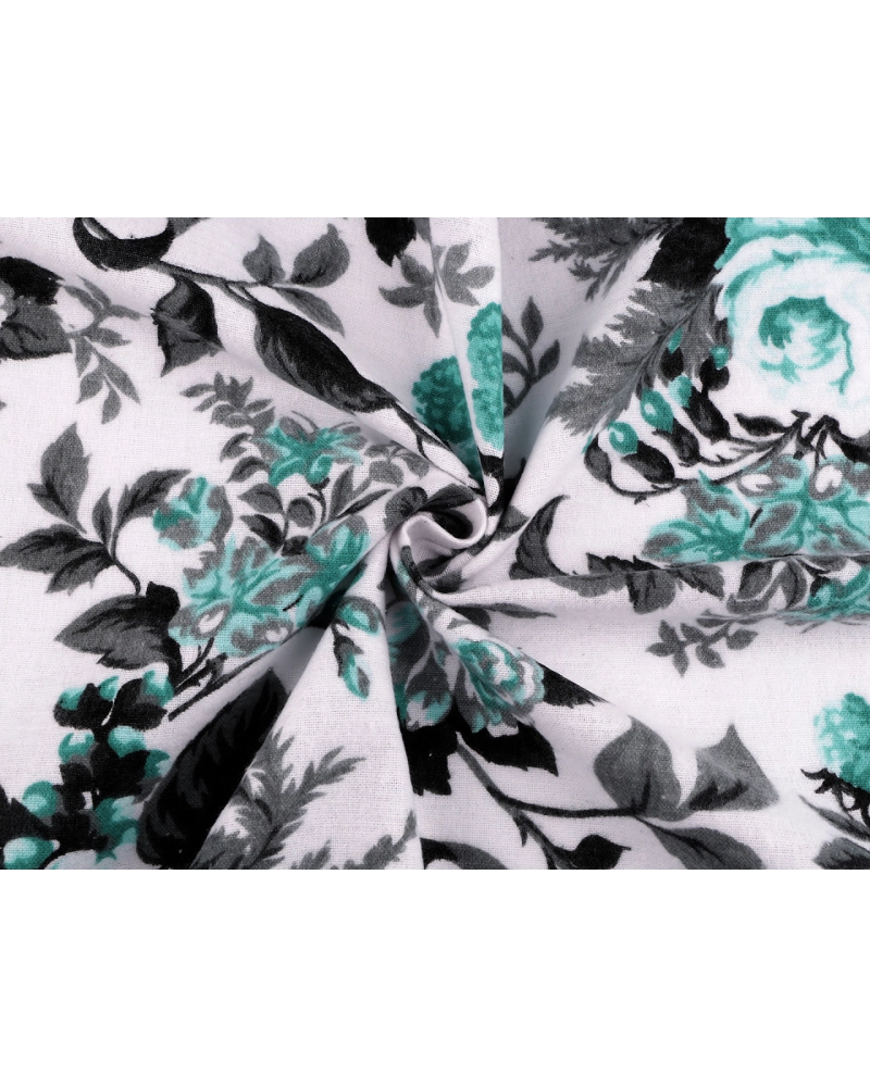 Flanel de bumbac flori - 1 m | Mimib