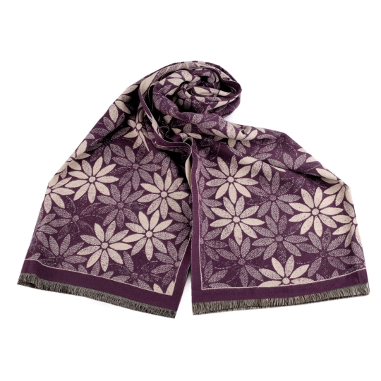 Šatka / šál typu kašmír so strapcami, kvety 60x180 cm - 1 ks | Mimib