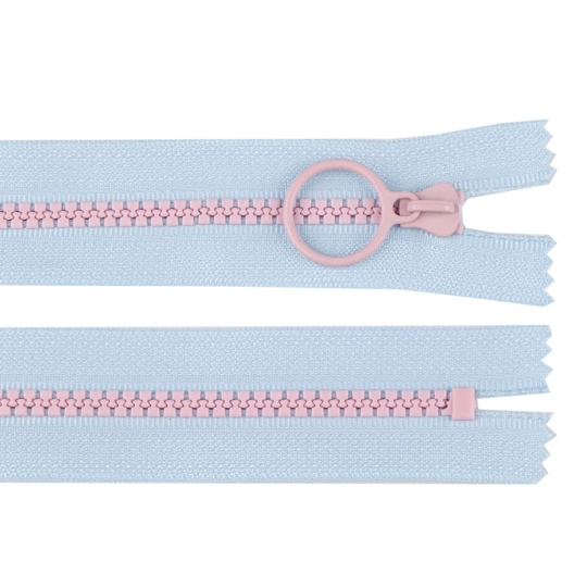 Kostený zips farebný No 5 dĺžka 20 cm s ozdobným jazdcom - 1 ks | Mimib