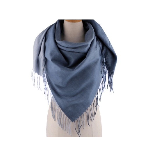 Veľká teplá šatka / pléd so strapcami, ombré 100x105 cm - 1 ks | Mimib