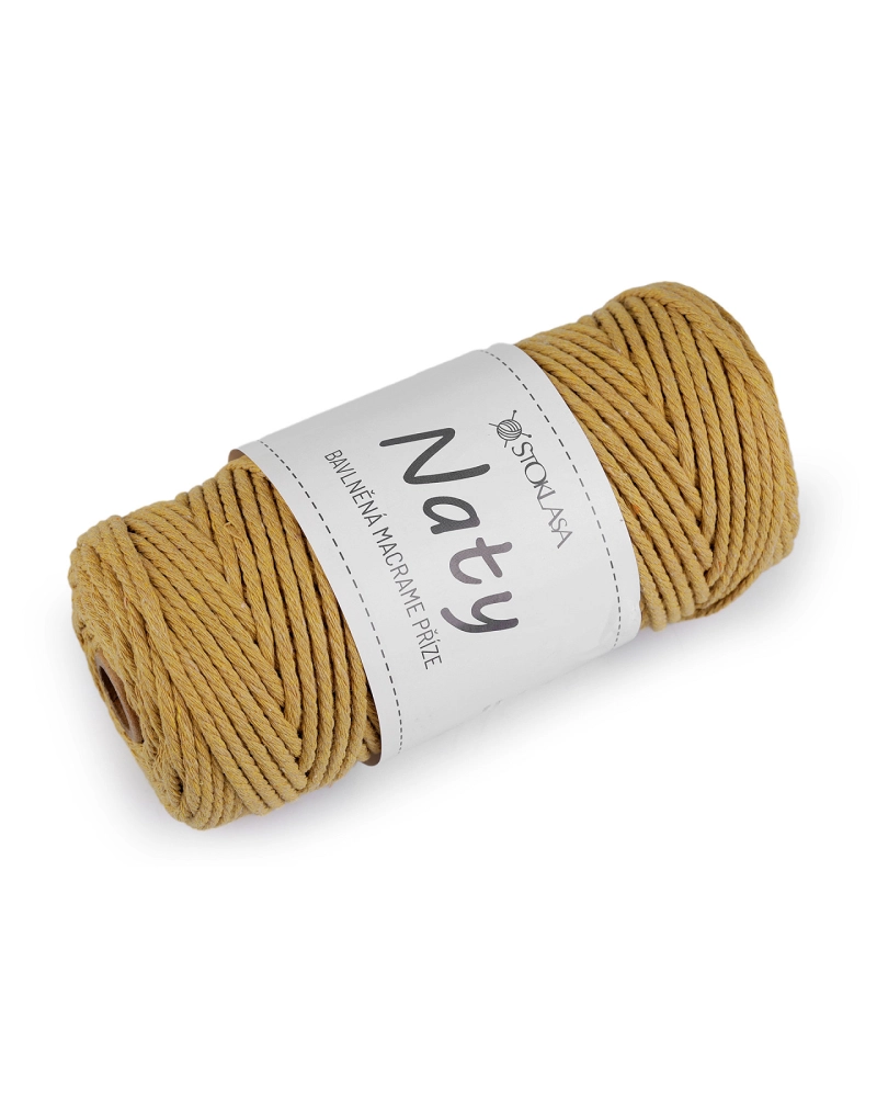 Bavlnená pletacia priadza macrame Naty Ø3 mm rozčesávacia - 1 ks | Mimib Bavlnená pletacia priadza macrame Naty Ø3 mm rozčesávacia - 1 ks | Mimib