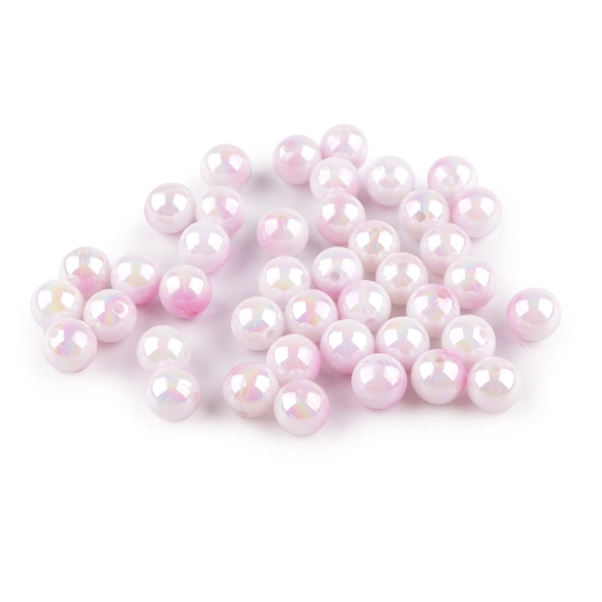 Plastové korálky s mermaid efektom Ø10 mm - 20 g | Mimib