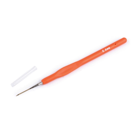 Croșete cu mâner din silicon, vârf auriu - 0,5, 0,6, 0,8, 1, 1.25 - 1 buc. | Mimib