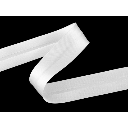 Šikmý prúžok saténový šírka 30 mm zažehlený - 25 m | Mimib